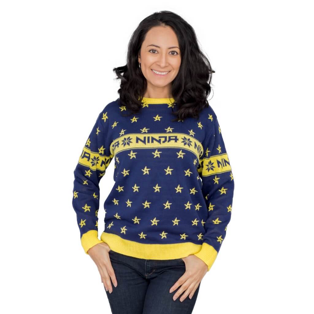 Teenage Mutant Ninja Turtles Funny Christmas Sweater Navy