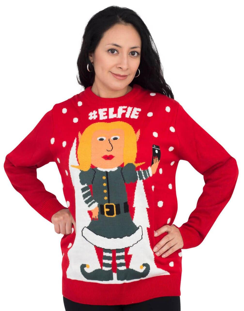 Womens elf hotsell ugly christmas sweater