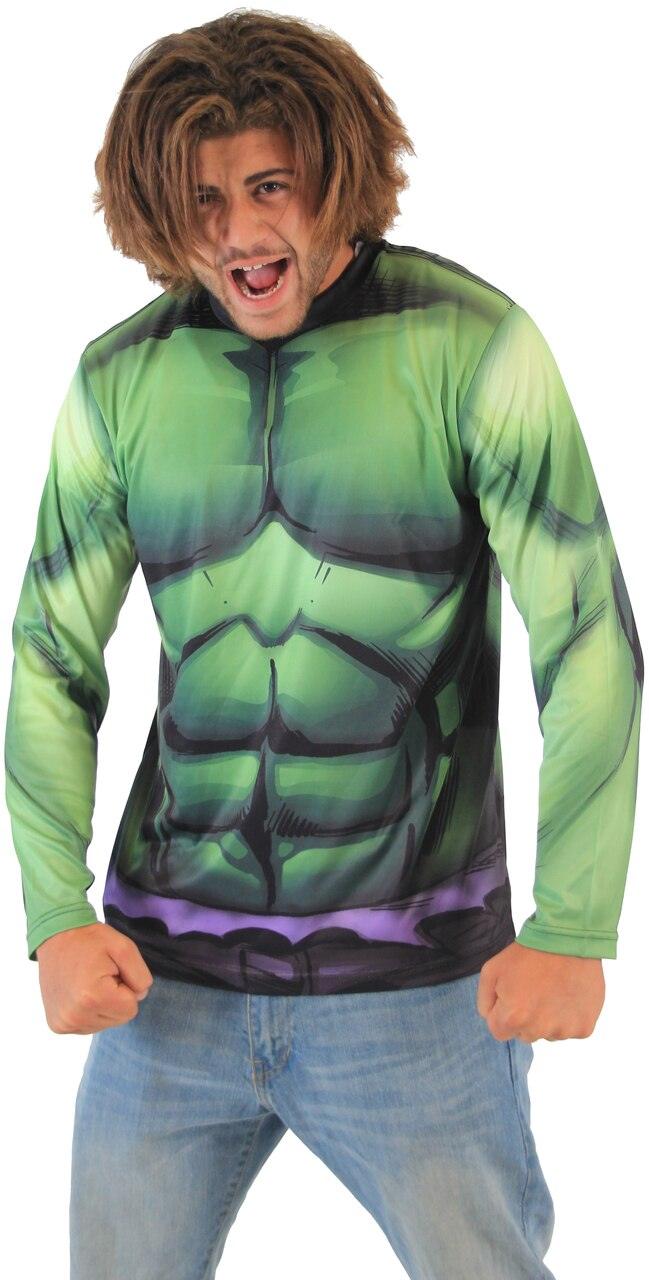 Marvel Incredible Hulk Sublimated Adult LONG SLEEVE Costume T