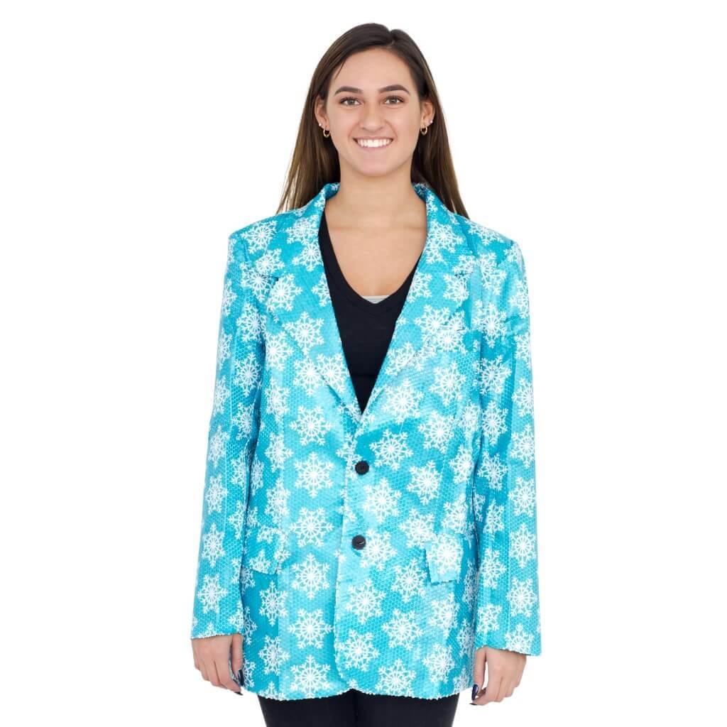 SNOWFLAKES SEQUIN BLAZER – The Refinery