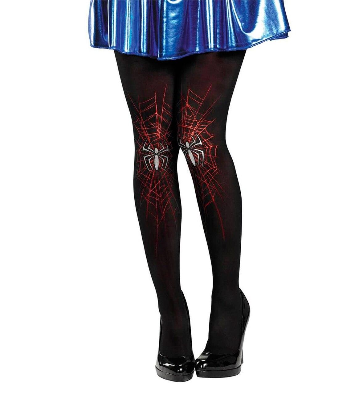 Red Tights Spider Webs for Women