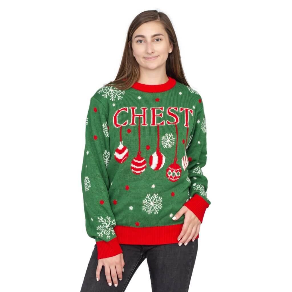 Ugly christmas sweater man's on sale chest