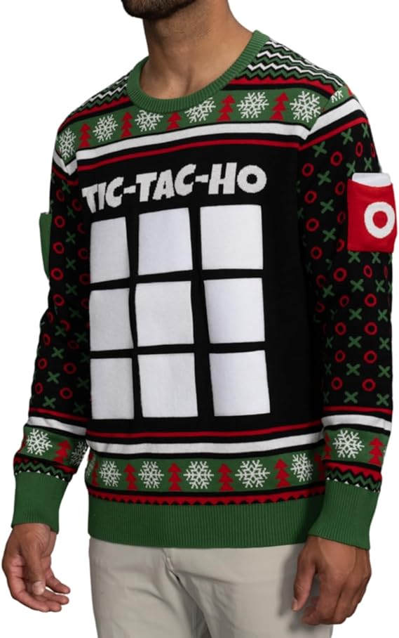 Tic Tac Ho Festive Holiday Party Game Wear Sweater