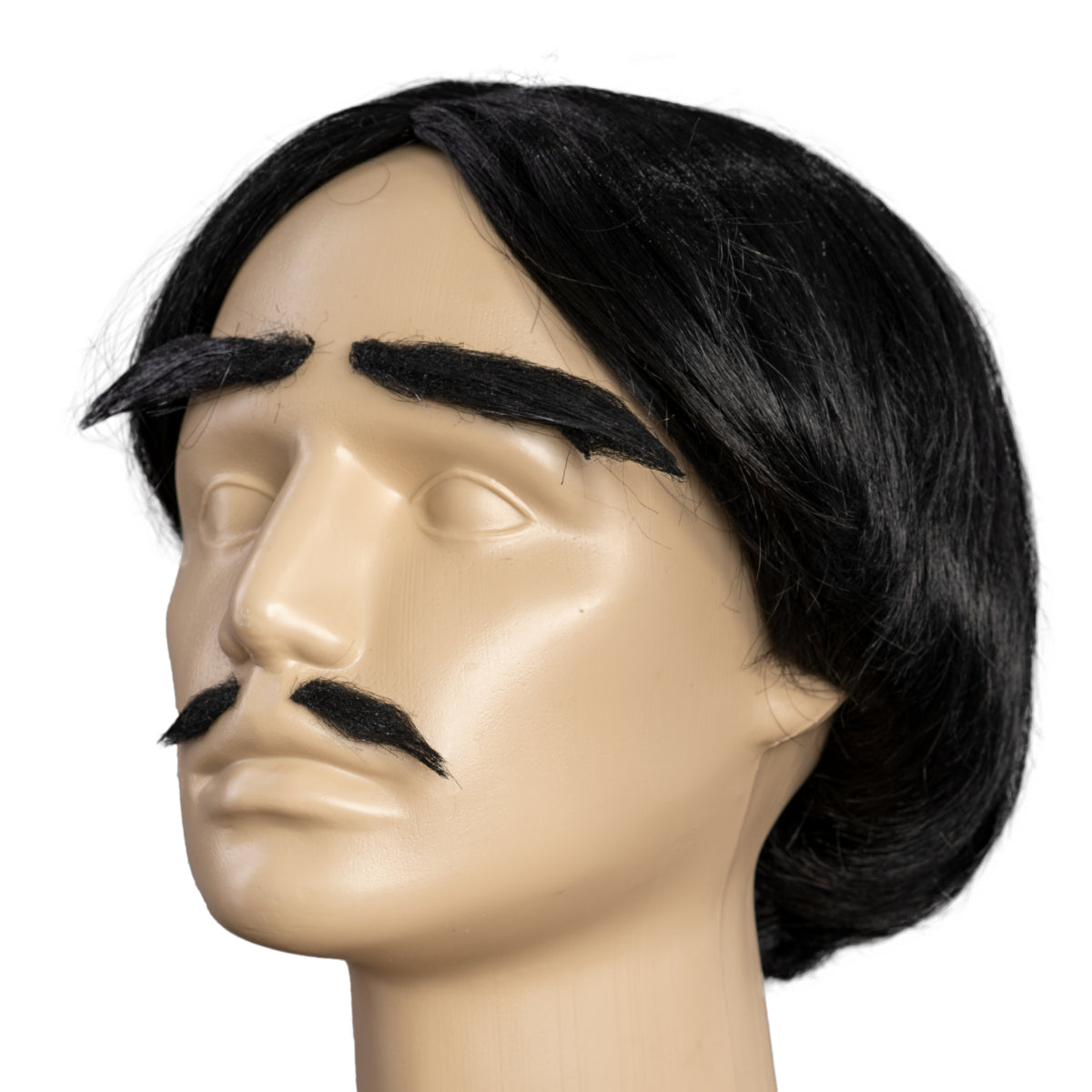 Gomez Adams Family Wig Mustache and Eyebrow Set for Halloween Costum