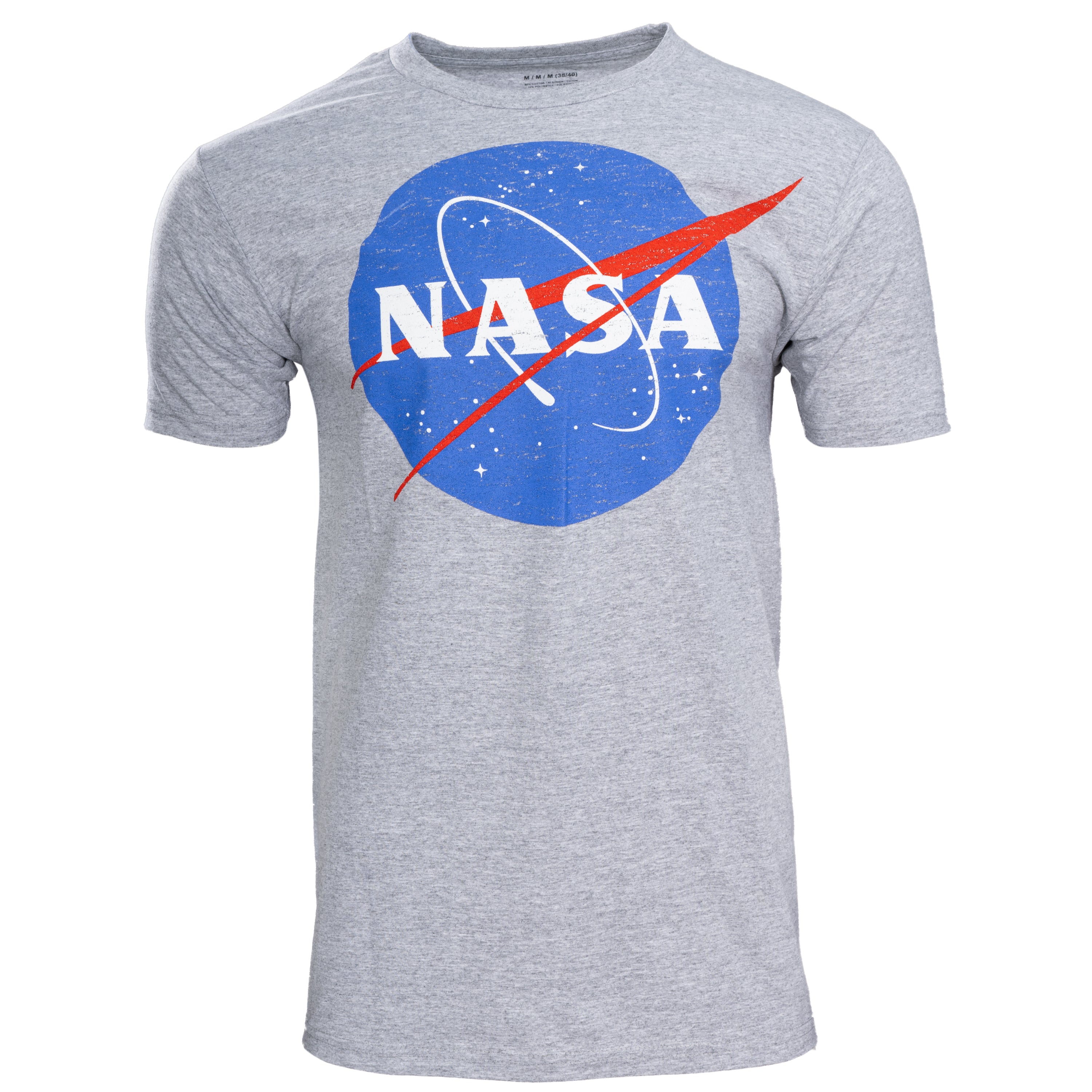 NASA Logo Men's Officially Licensed Short Sleeve Gray T-Shirt