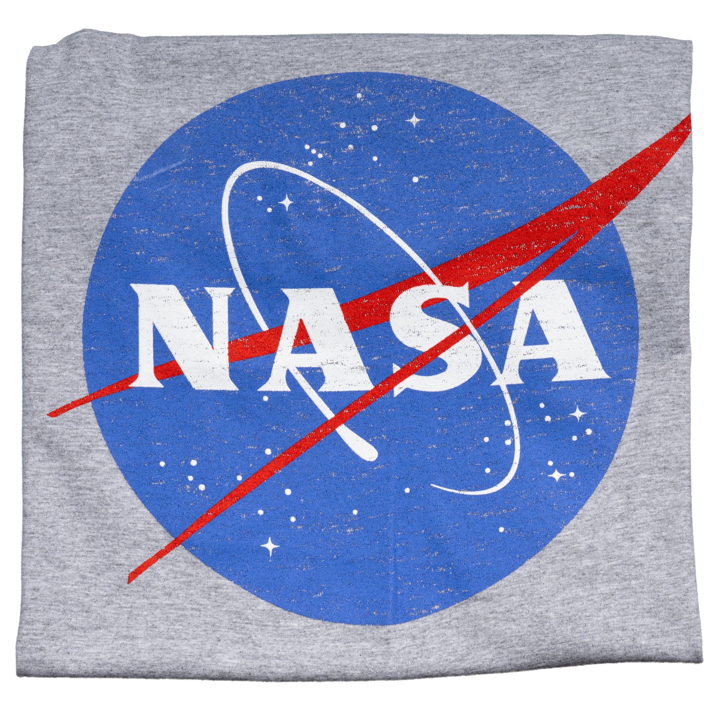 NASA Logo Men's Officially Licensed Short Sleeve Gray T-Shirt