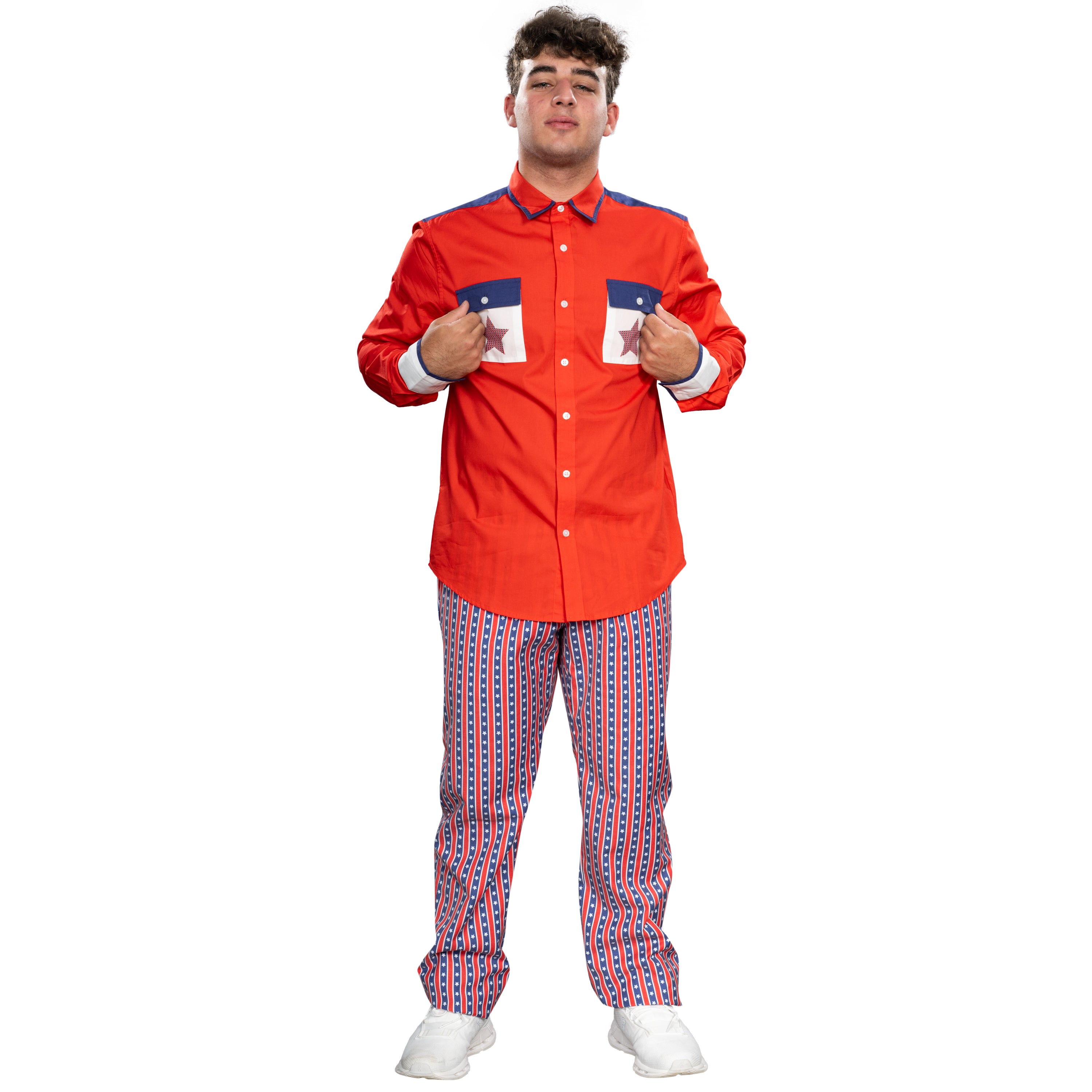 Roy Munson Character Bowling Movie Halloween Cosplay Shirt and Pants Costume Set