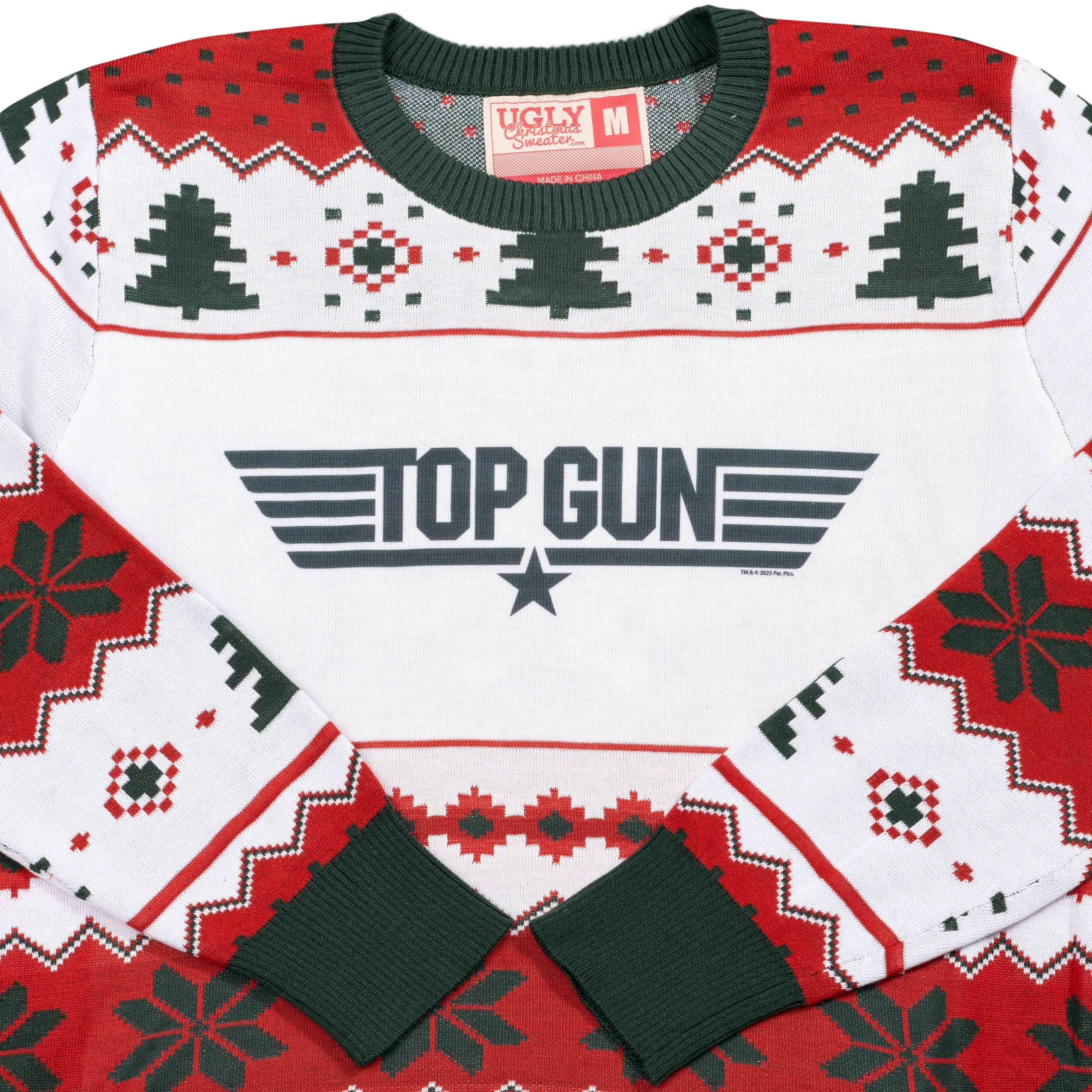 Top Gun Green Logo Christmas Sweater