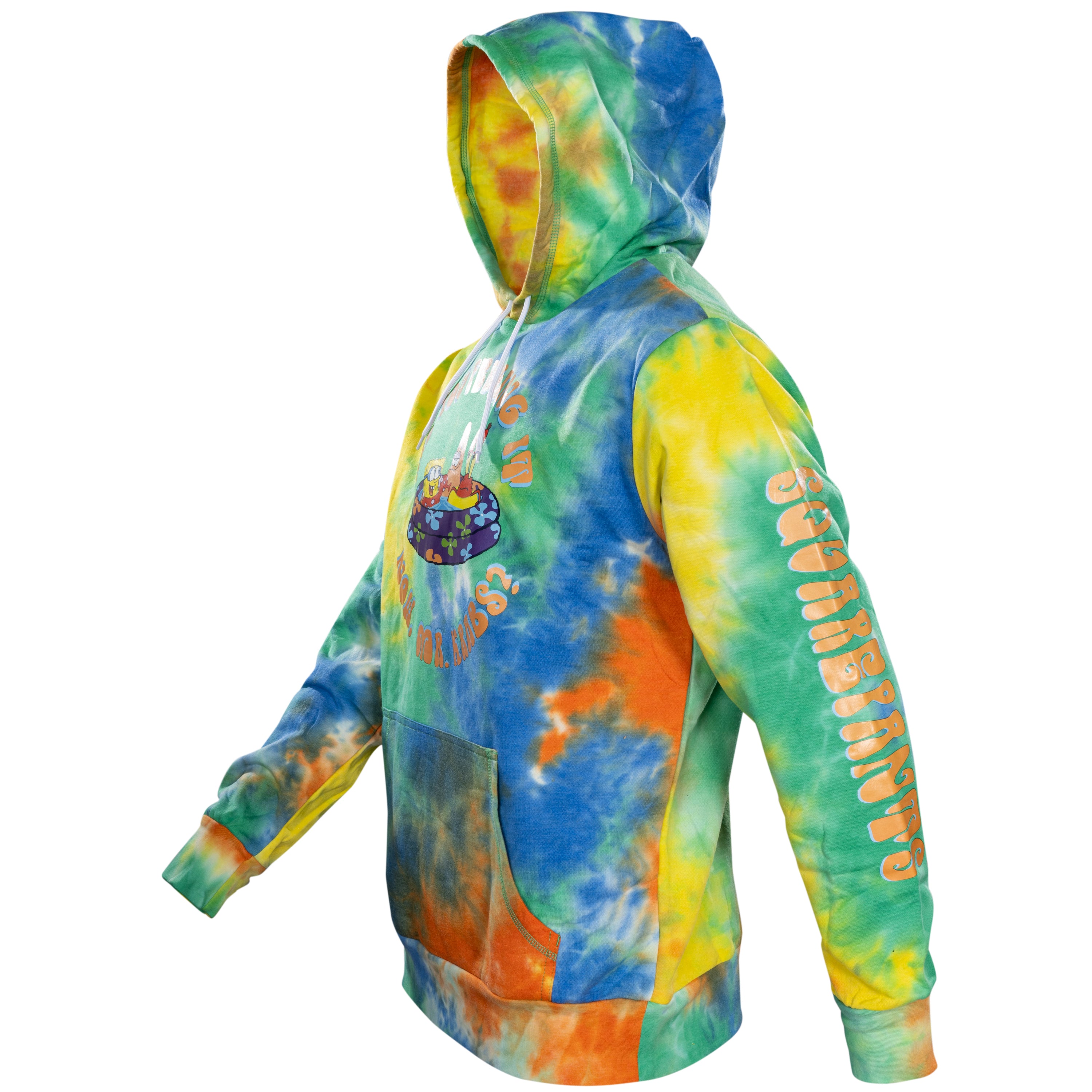 Mad Engine Spongebob Squarepants Patrick Mr. Krabs Pool Tie Dye Mens Hoodie