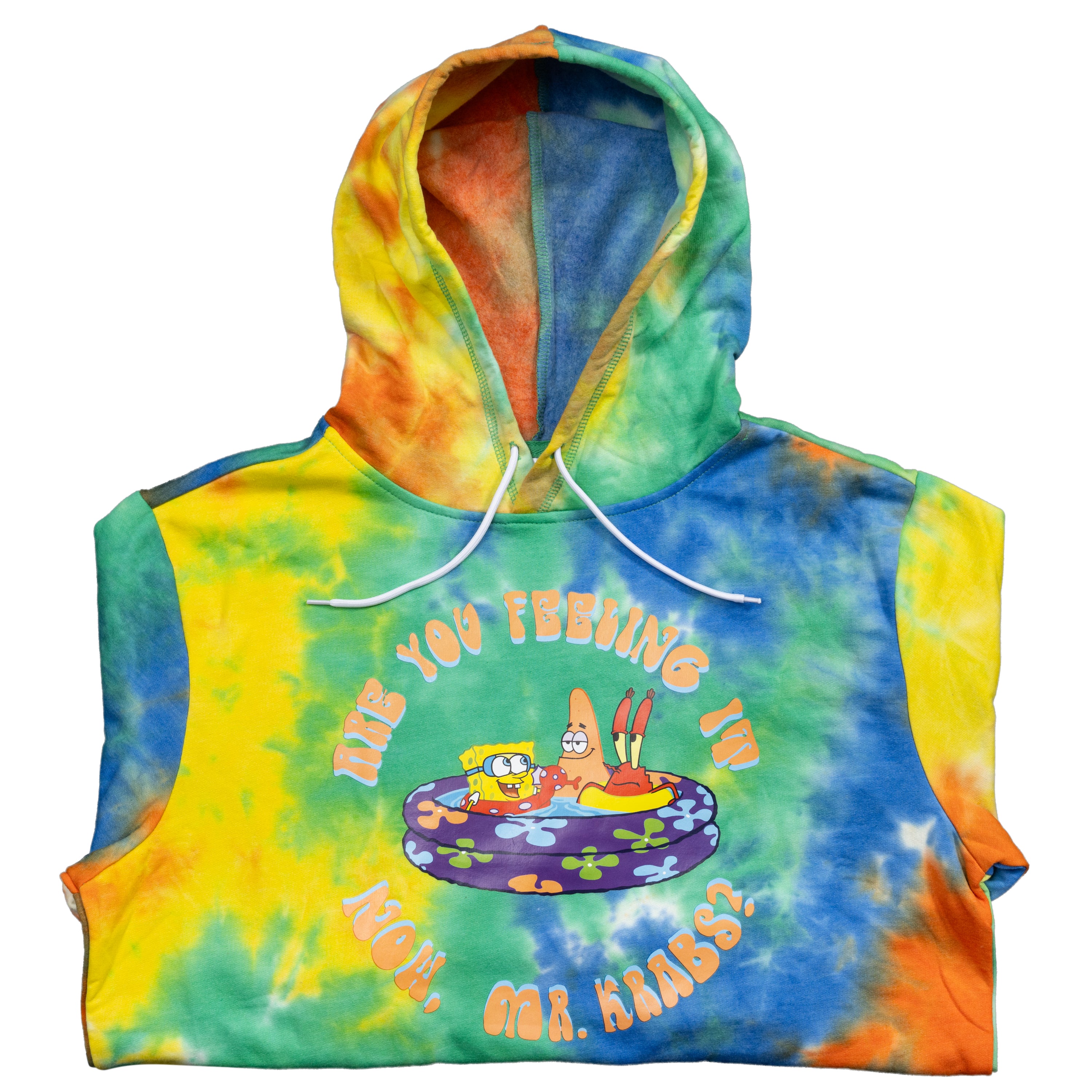 Mad Engine Spongebob Squarepants Patrick Mr. Krabs Pool Tie Dye Mens Hoodie