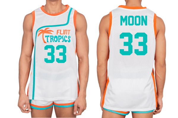 Flint Tropics Basketball Customizable Replica Jersey Halloween Costume Cosplay for Men and Women - Ellis #27 / M