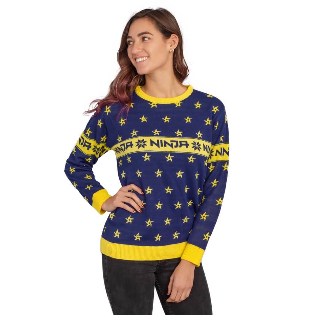 Teenage Mutant Ninja Turtles Funny Christmas Sweater Navy