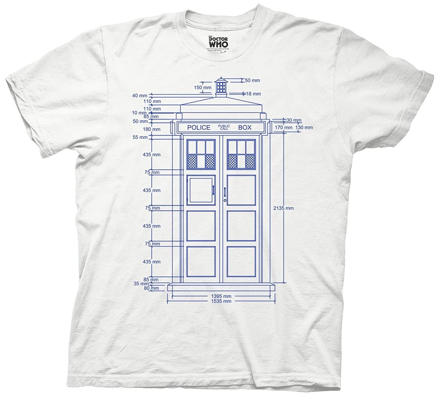 Doctor Who Police Box Tardis Blueprint T-shirt