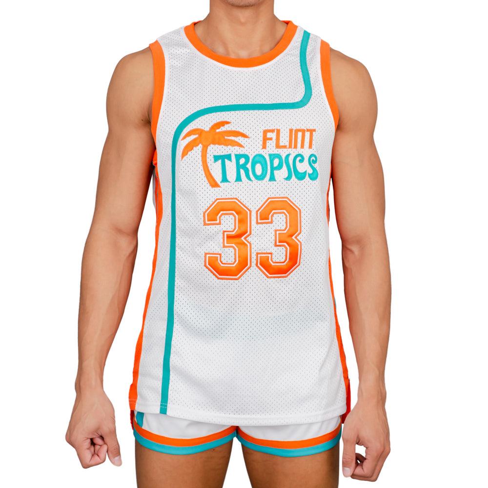 Flint Tropics Basketball Customizable Replica Jersey Halloween Costume Cosplay for Men and Women - Vakidis #55 / XL