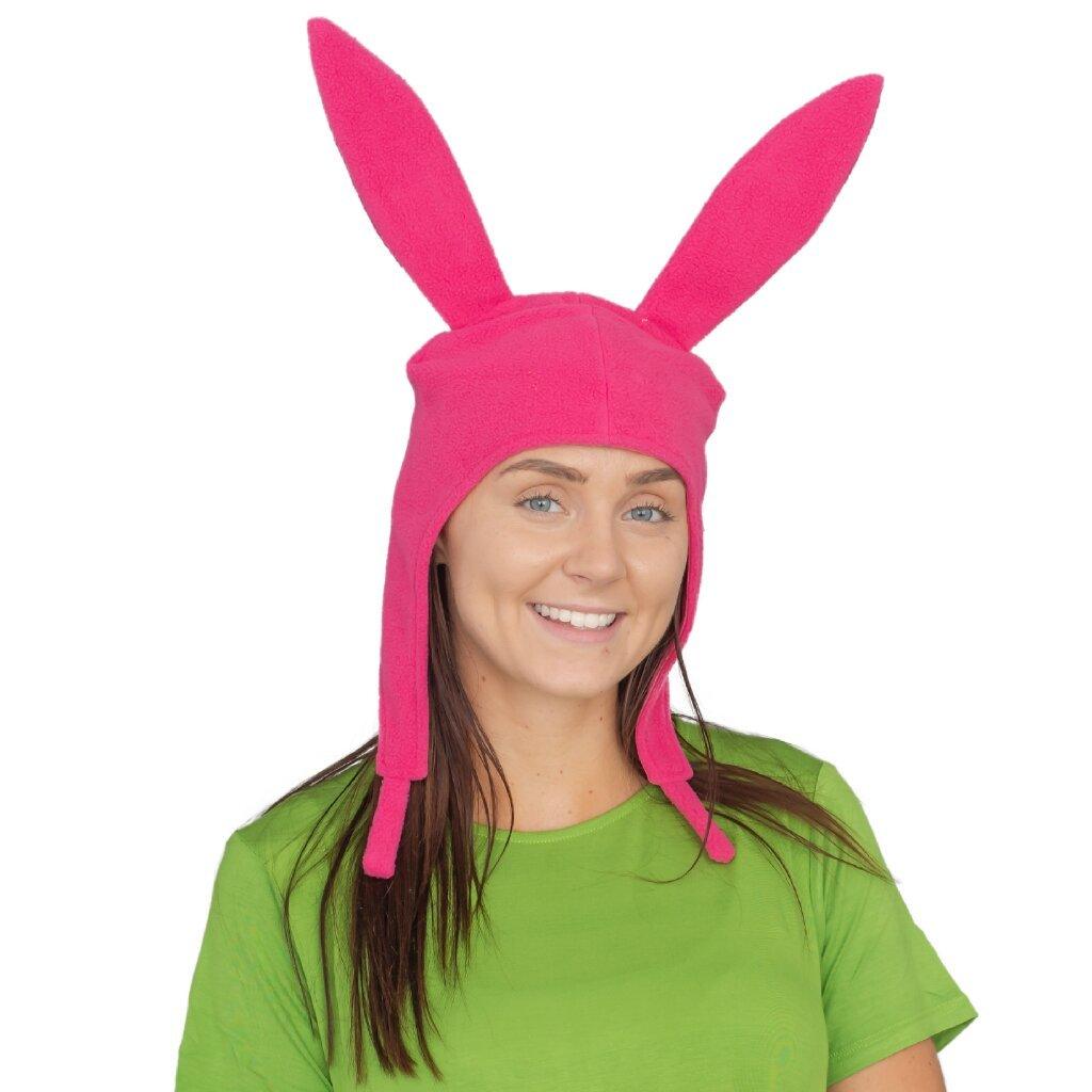 Family Matching Hat Louise Bunny Ears Cosplay Beanie Pink Hat Mom Girl Kid  Funny 