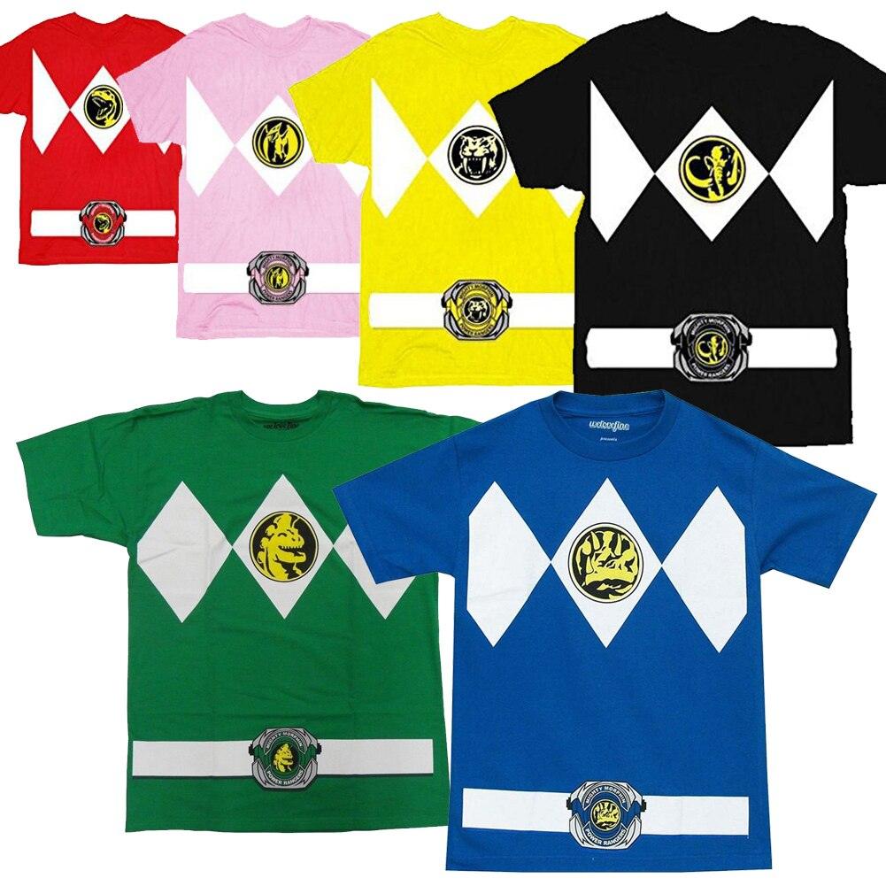The Power Rangers Yellow Rangers Costume Adult T-shirt - Power Rangers 