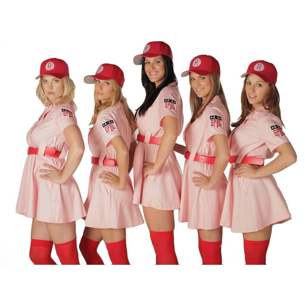  Rockford Peaches Baseball Player Set Halloween Costume Cosplay  : Clothing, Shoes & Jewelry