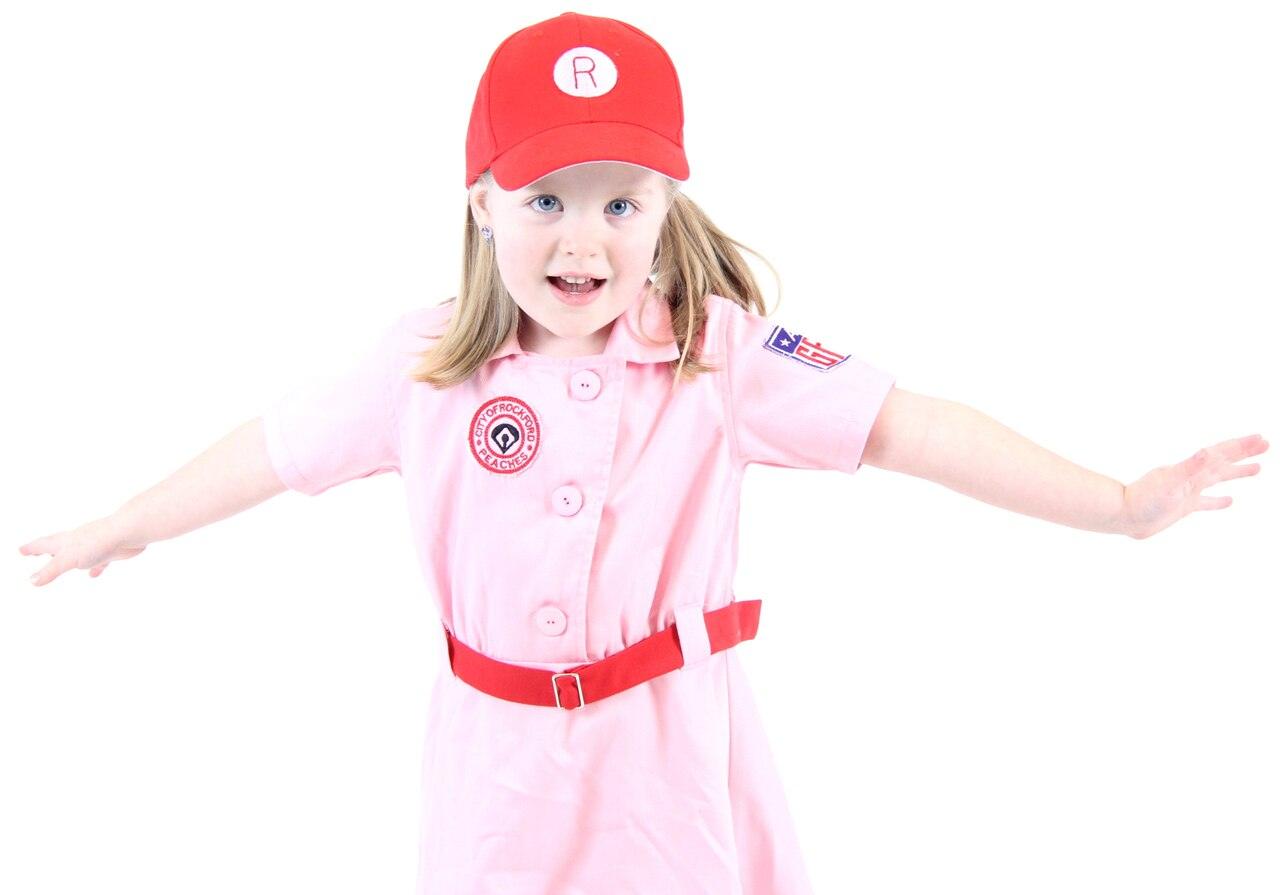  Adult A League of Their Own Rockford Peaches Costume For Women, Baseball  Costume Uniform Dress Belt Hat Large : Clothing, Shoes & Jewelry