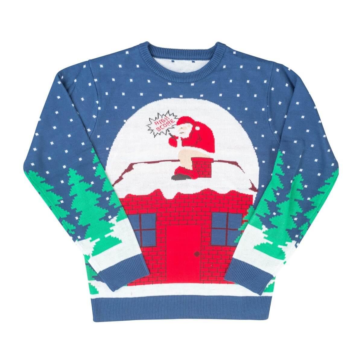 Ugly christmas clearance sweater santa pooping