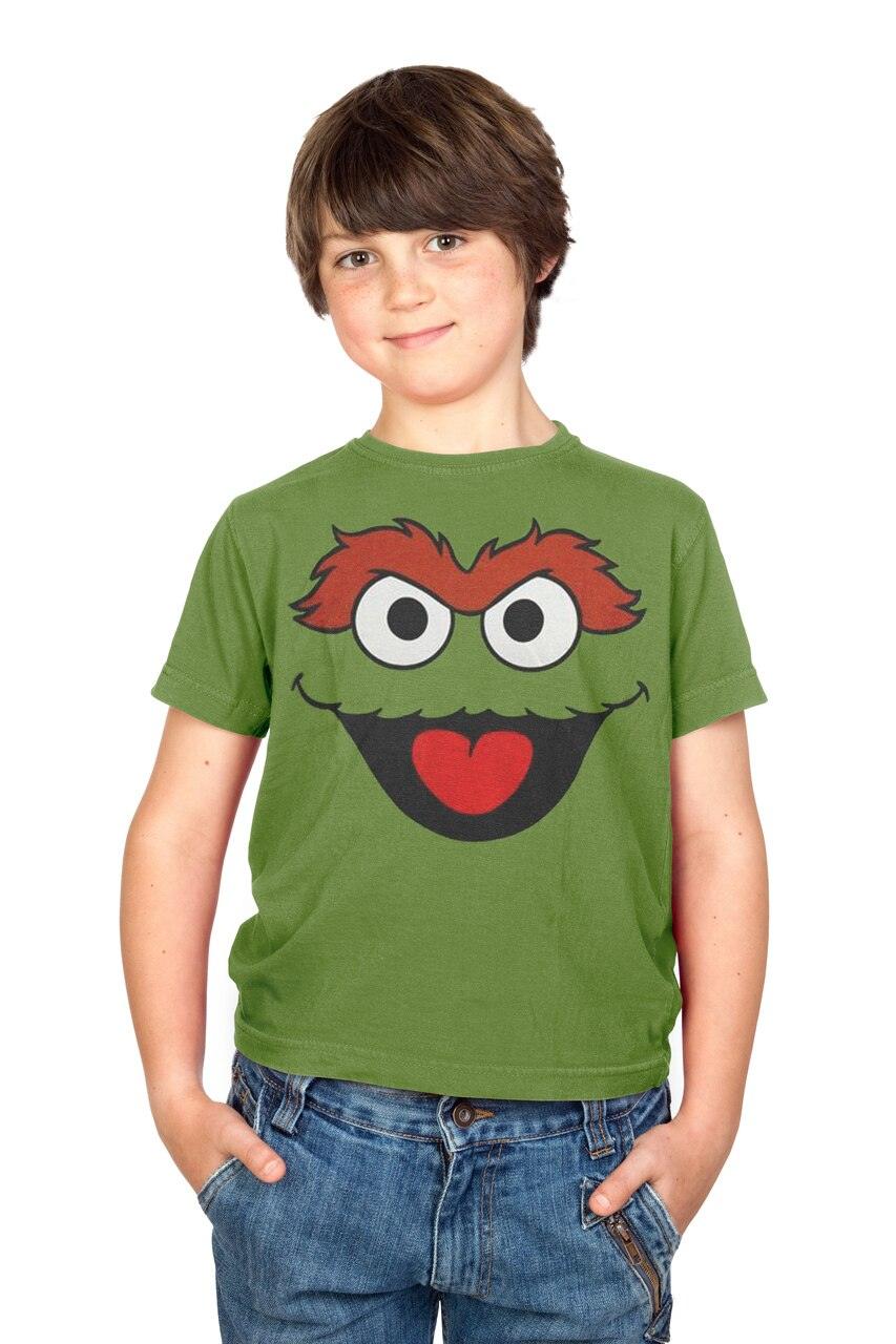 Sesame Street Oscar the Grouch Face Youth T-shirt | TV Store Online
