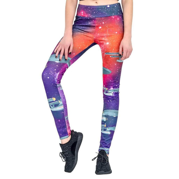 Pink Galaxy Plus Size Leggings - Free Shipping - Projects817 - Projects817  LLC