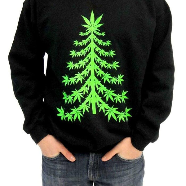 Ugly christmas sweater on sale marijuana